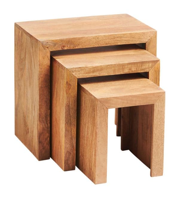 Toko Light Nest of 3 Tables | Set of three occasional stacking tables.